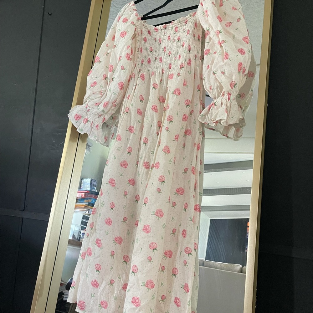 Sleeper Atlanta Linen Dress in Rose